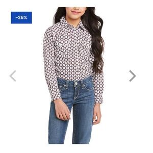 Ariat Girl's R.E.A.L Mill Snap Long Sleeve Western Snap Shirt